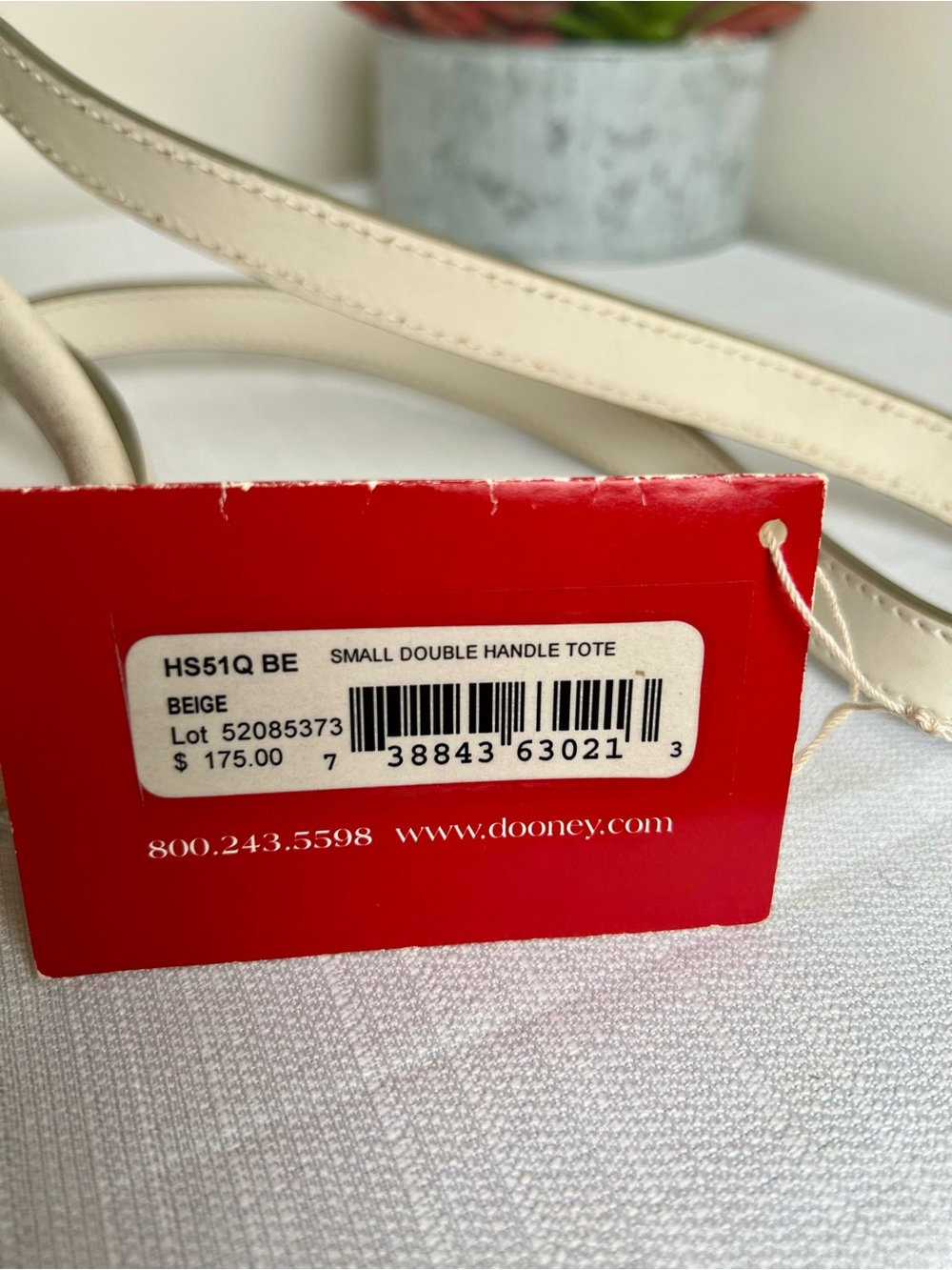 Dooney & Bourke Vintage Beige Logo Satchel with Cream Trim - Picture 10 of 10